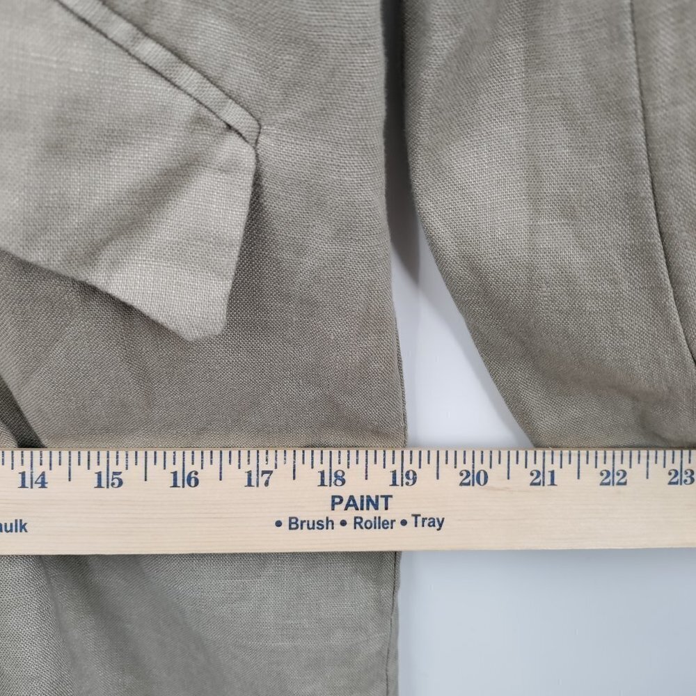 Avec Les Filles Taupe Linen-Blend Long Blazer - Picture 12 of 13